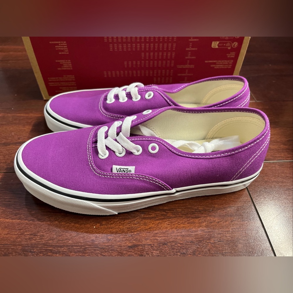Womens 7.5 Vans Authentic Color Theory Willowherb Low Top Shoe Sneaker HALF BOX - Picture 7 of 16